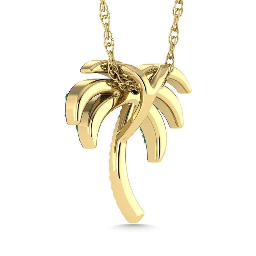 gold palm tree necklace