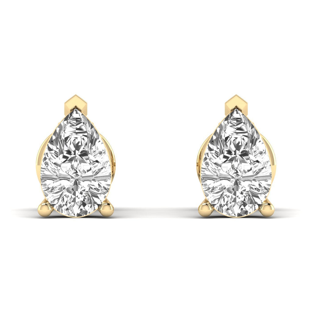 Pear Diamond Stud Earrings - Balacia