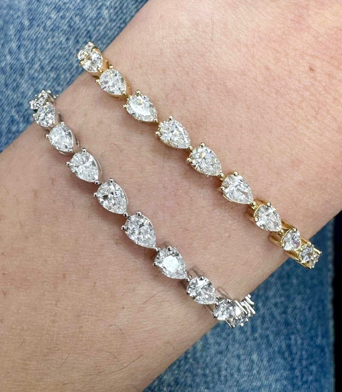 Pear Diamond Tennis Bracelet - Balacia