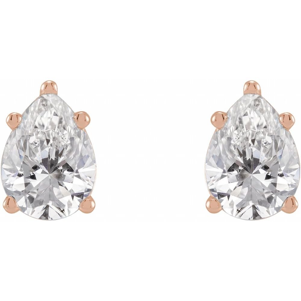 Pear Moissanite Studs Earrings - Balacia