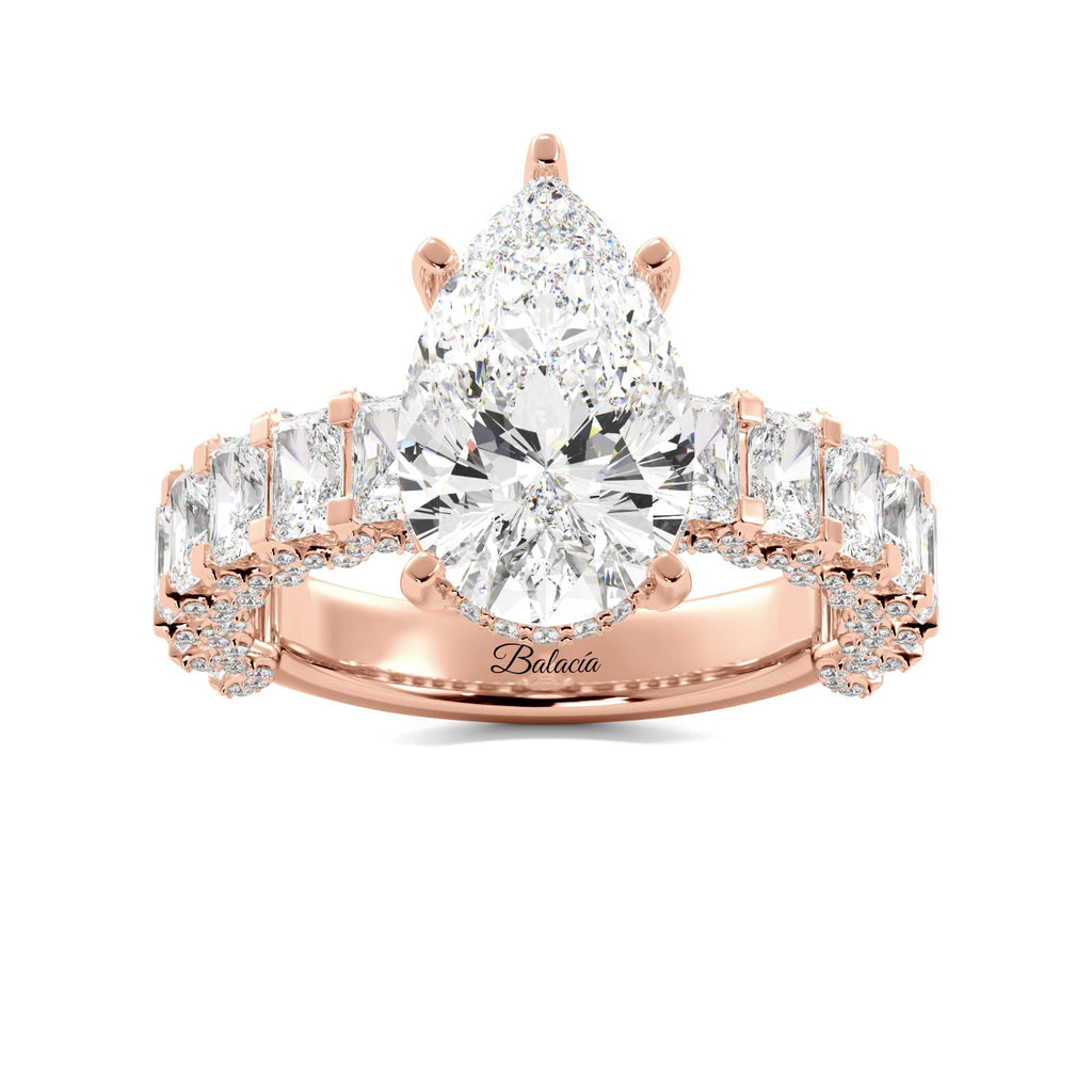 pear rose gold diamond engagement ring