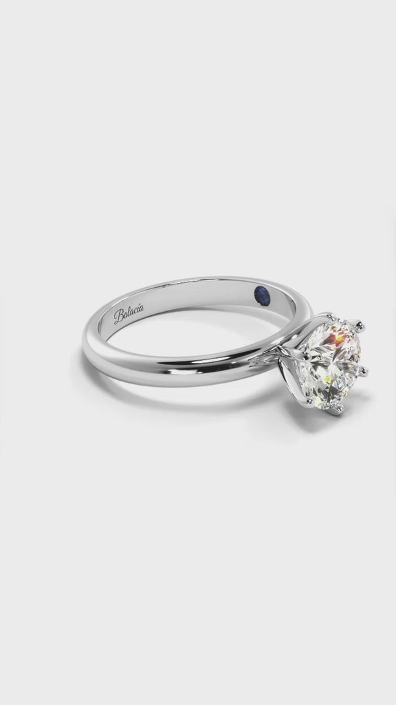 Classic Round Solitaire Diamond Engagement Ring