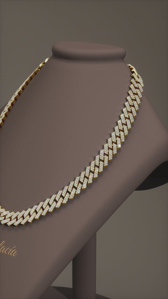 moissanite cuban chain 14mm