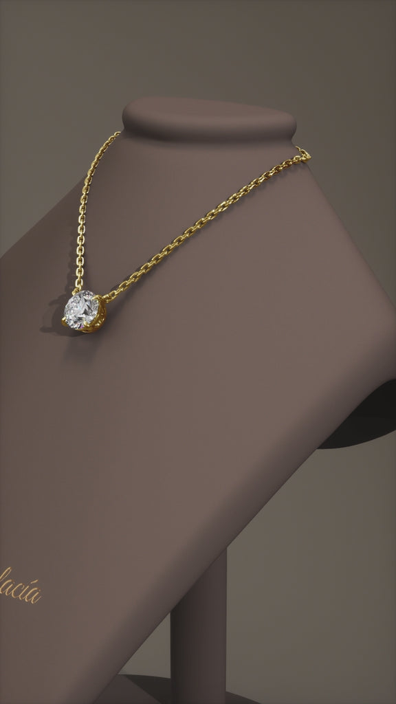 round diamond necklace