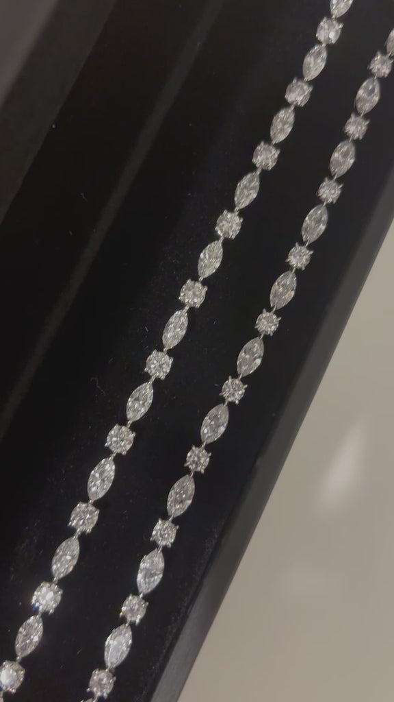 marquise and round tennis bracelet