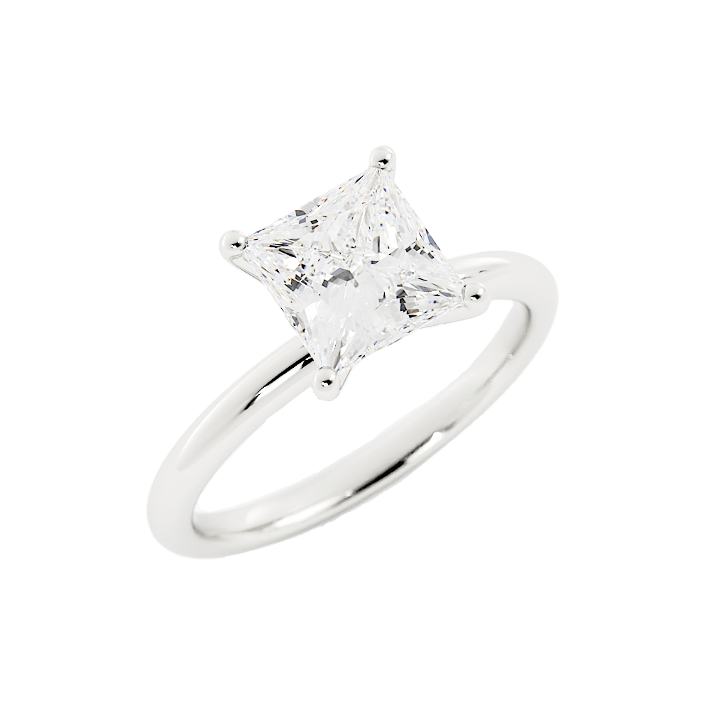 princess cut diamond solitaire ring