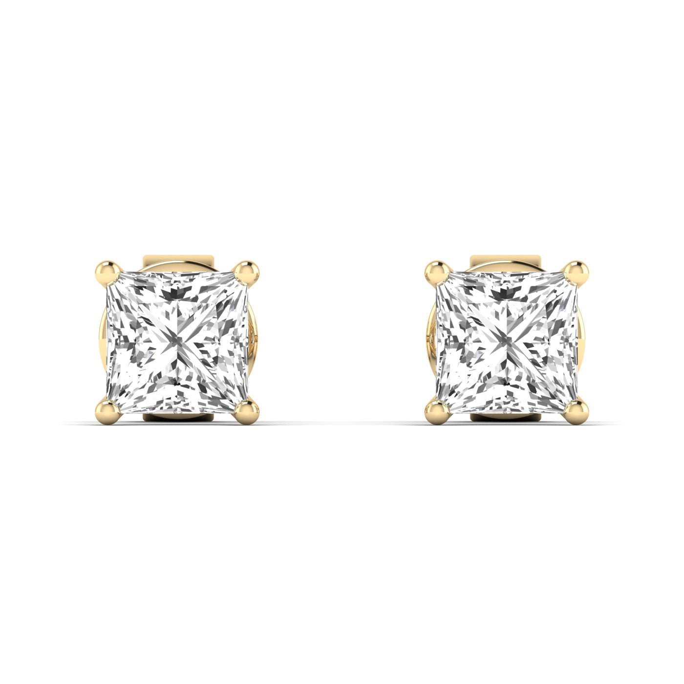 Princess Cut Diamond Stud Earrings - Balacia