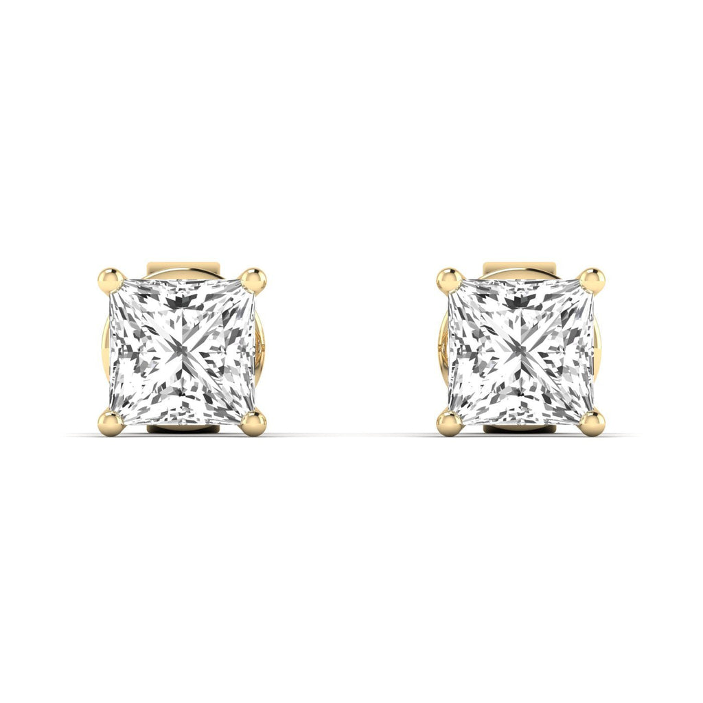 Princess Cut Diamond Stud Earrings - Balacia