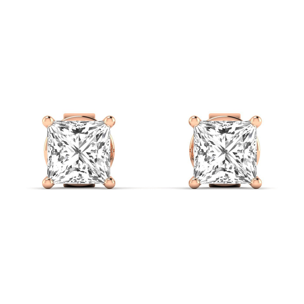 Princess Cut Diamond Stud Earrings - Balacia