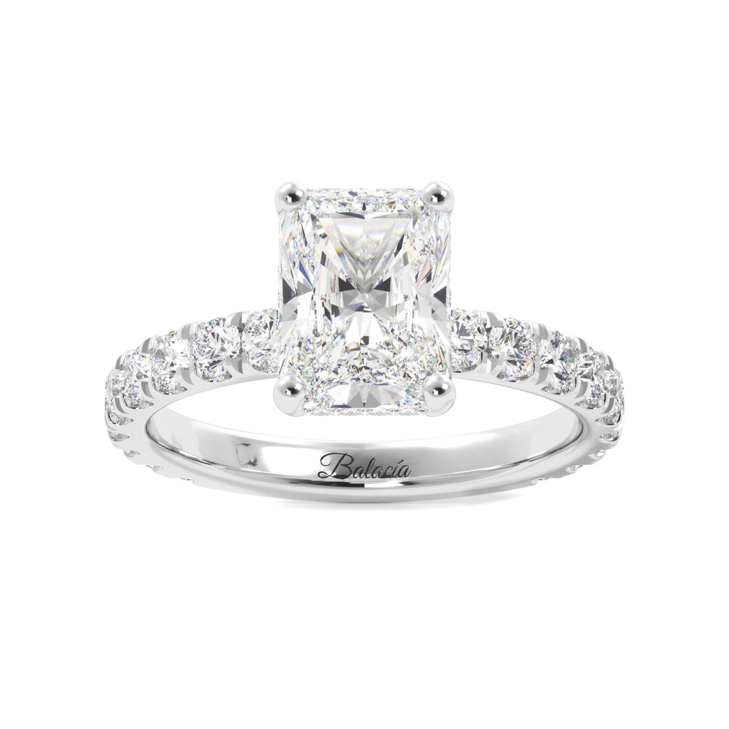 radiant cut lab grown diamond ring