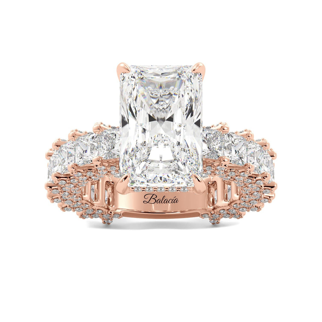radiant cut engagement ring rose gold