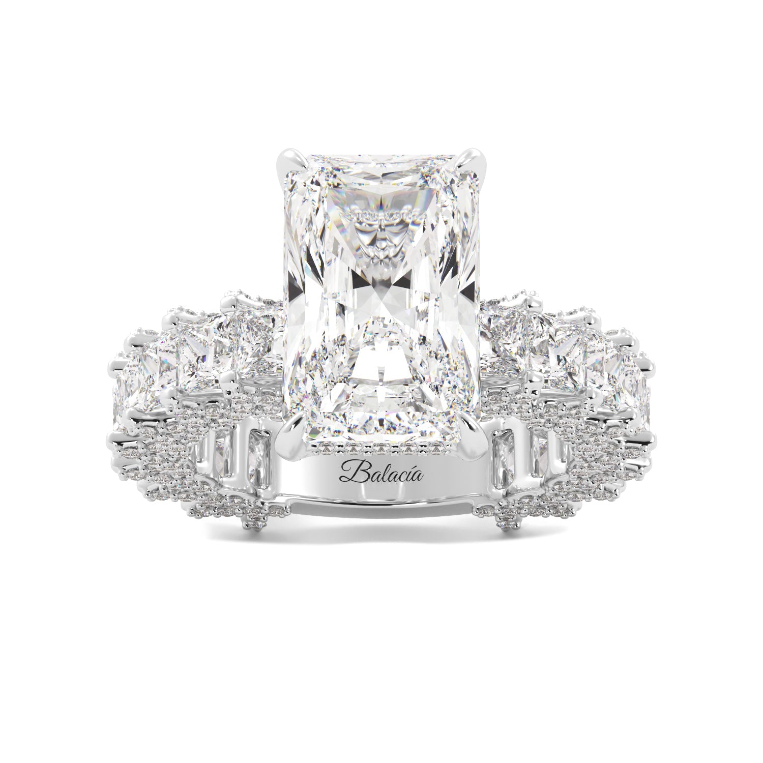 4 carat radiant cut engagement ring