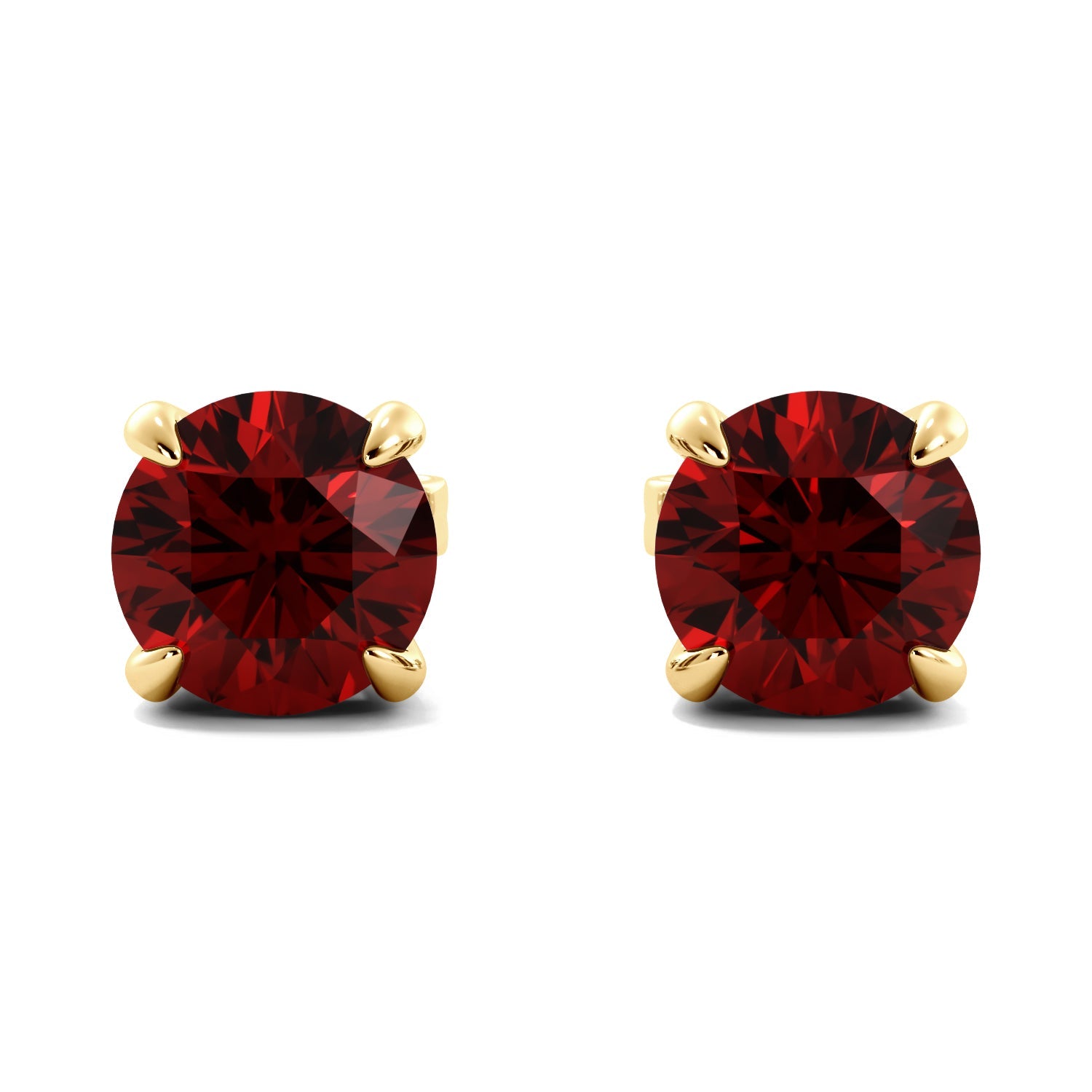 ruby earrings gold