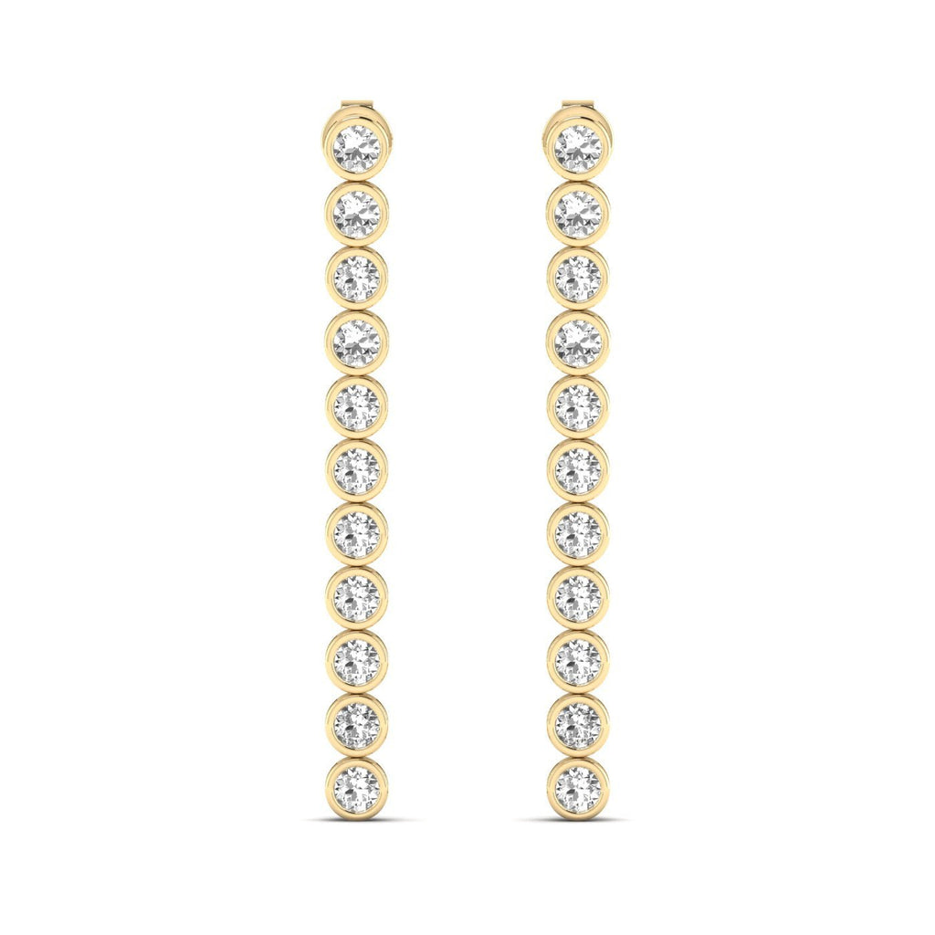 Round Bezel Dangle Earrings - Balacia