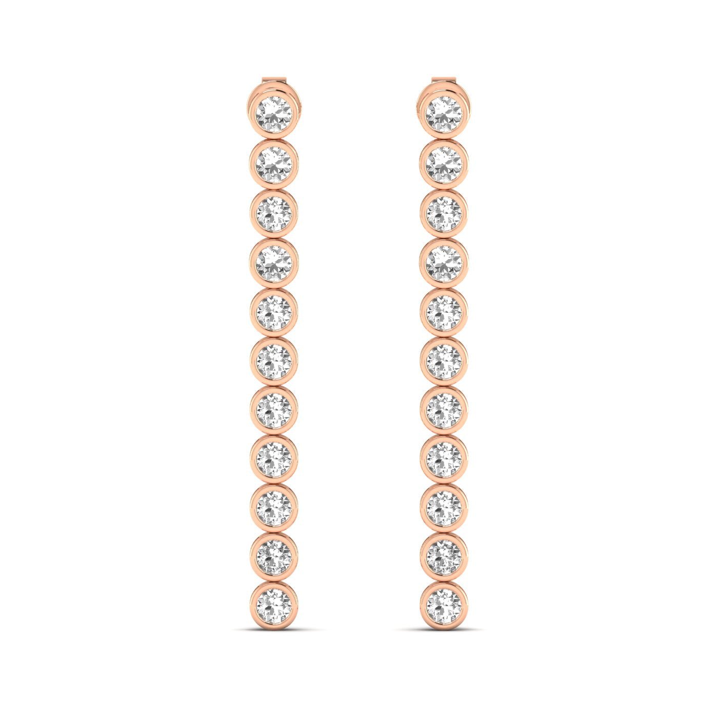 Round Bezel Dangle Earrings - Balacia