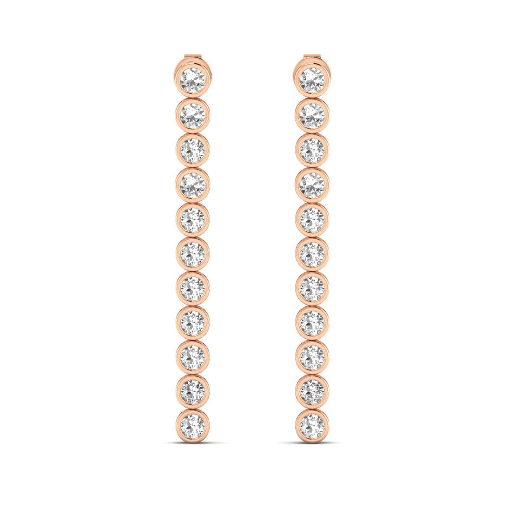 Round Bezel Dangle Earrings - Balacia