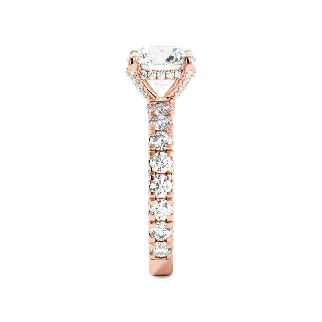 Round Iced Out Micropave Engagement Ring - Balacia