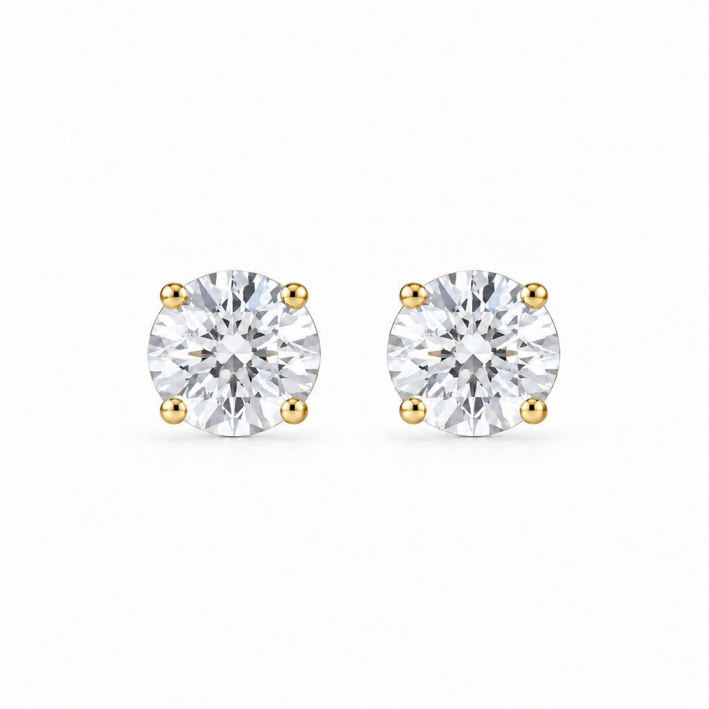 Round Diamond Studs Earrings