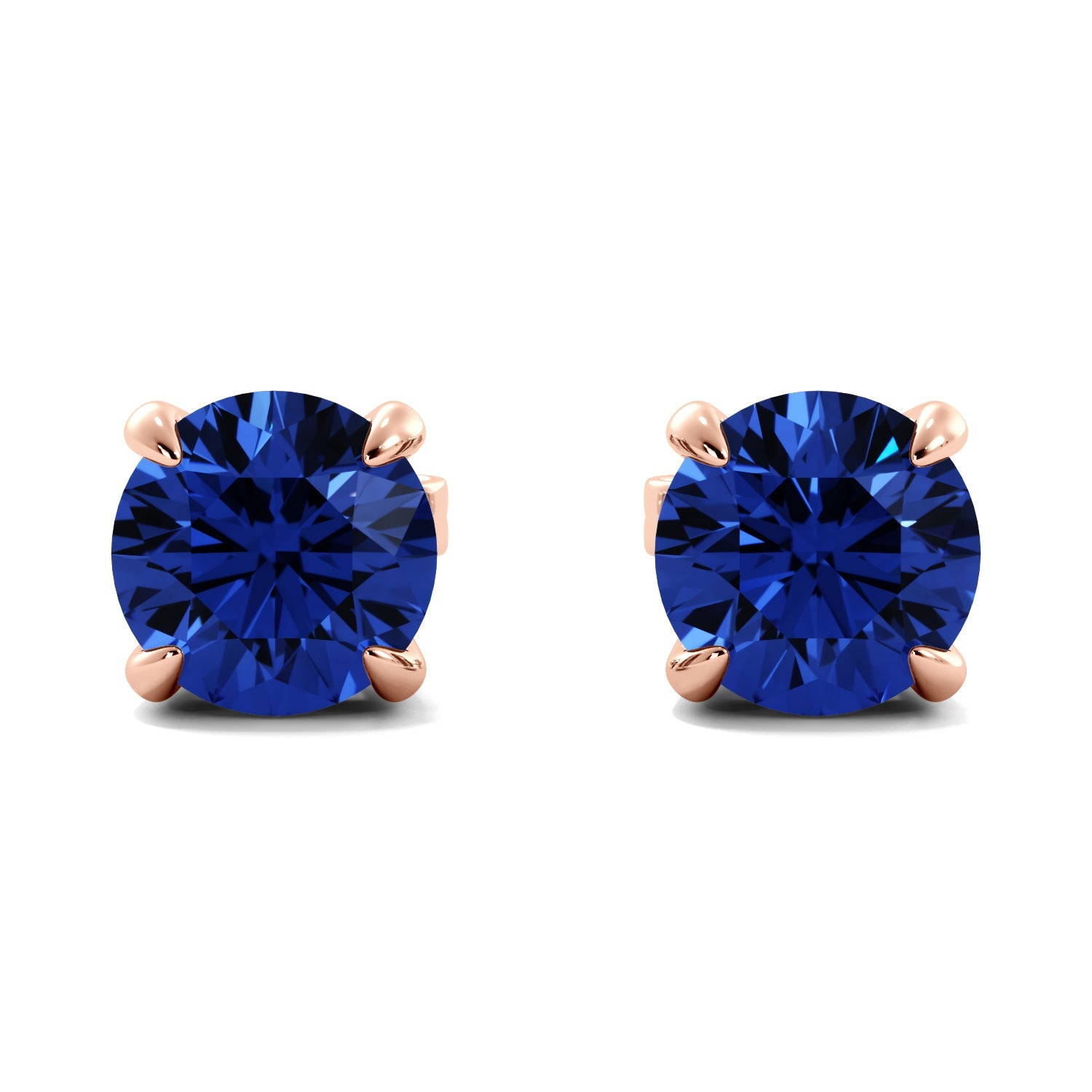 rose gold sapphire earrings