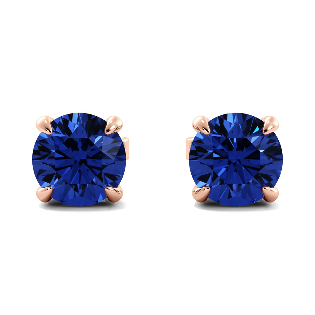 rose gold sapphire earrings