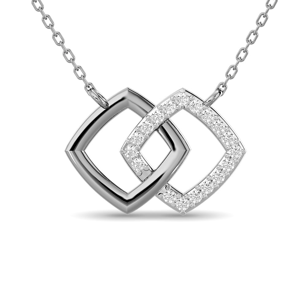 Square Link Diamond Necklace - Balacia