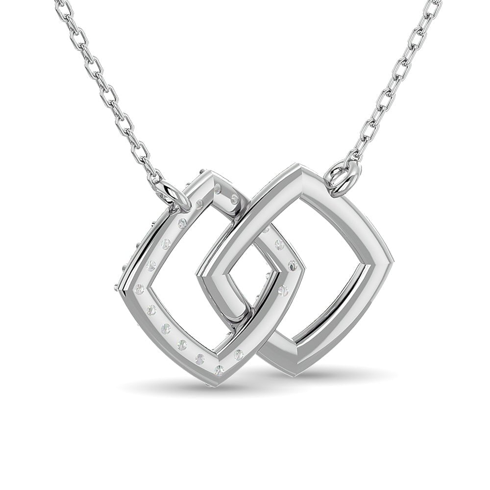 Square Link Diamond Necklace - Balacia