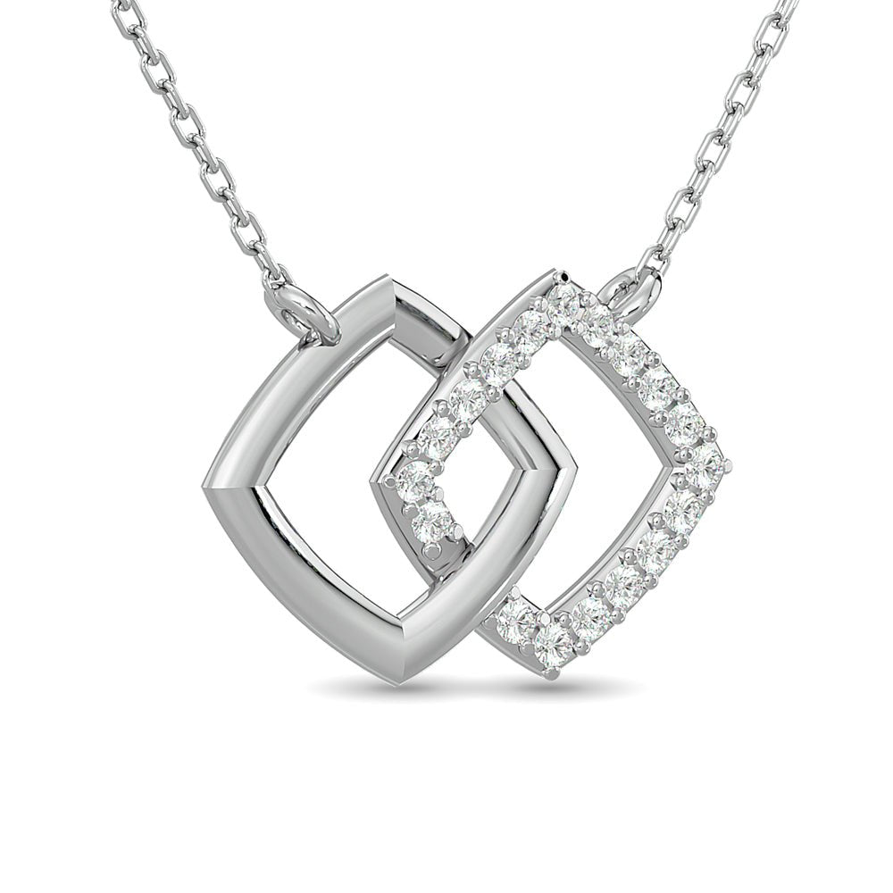 Square Link Diamond Necklace - Balacia