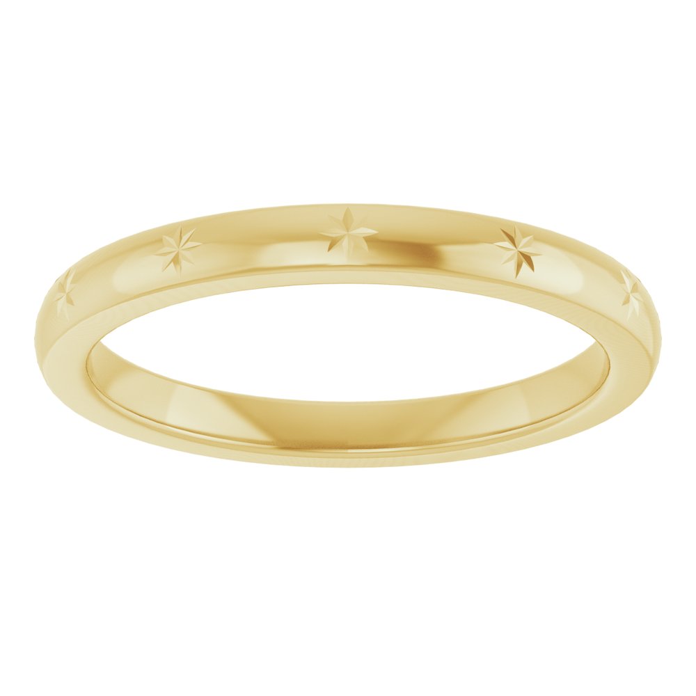 Celestial Flat Women's Wedding Band gold 5
