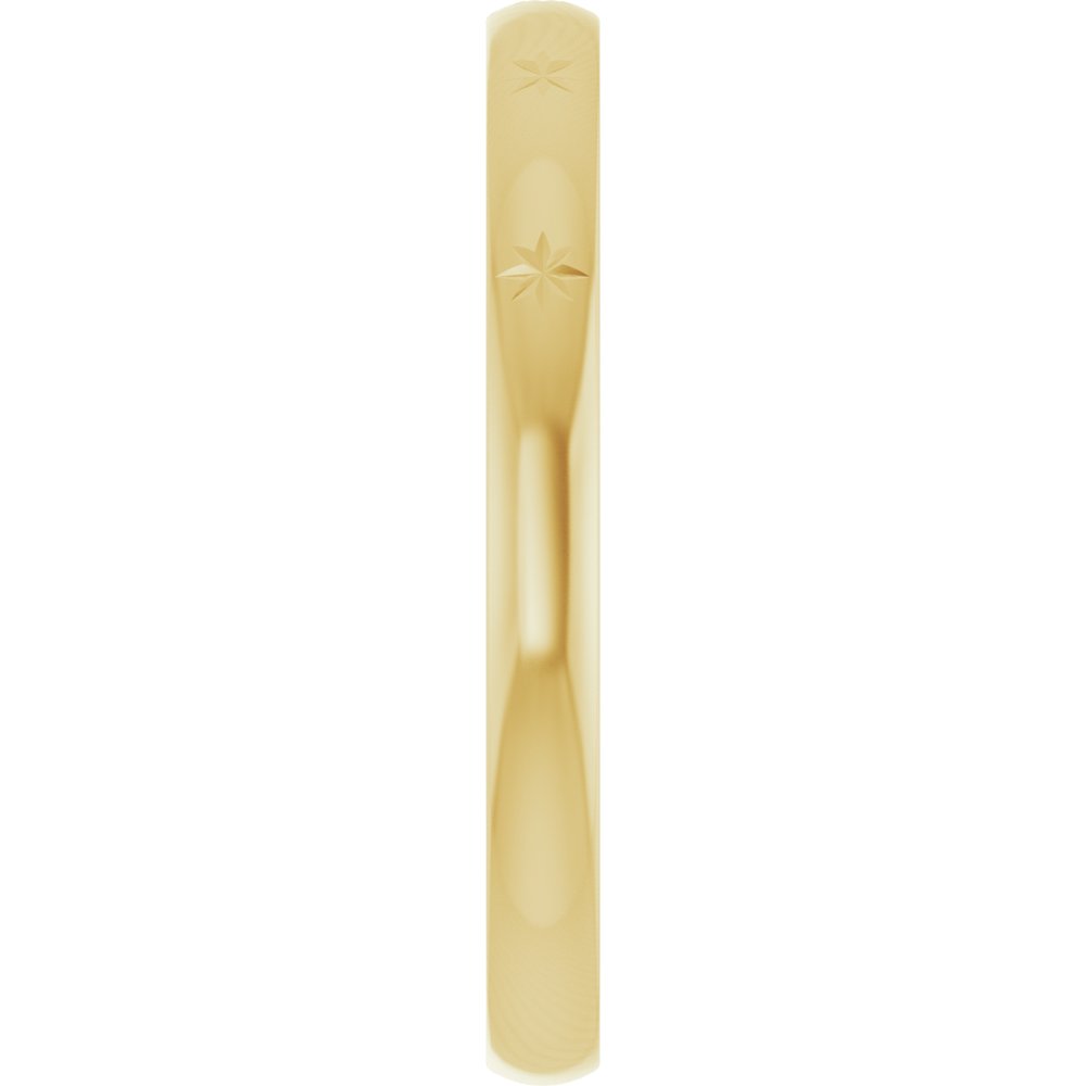 Celestial Flat Women's Wedding Band gold 2