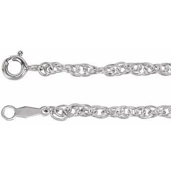 Sterling Silver 2.5 mm Rope 18" Chain - Balacia