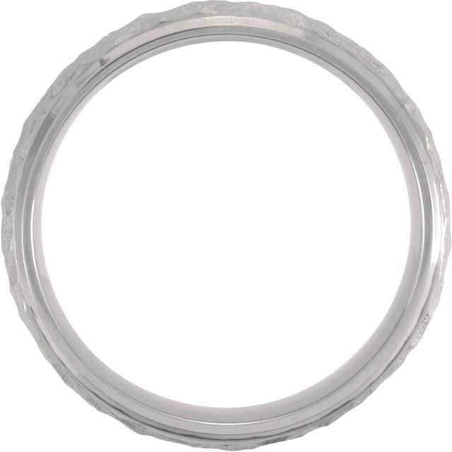 Titanium 7 mm Hammered Finish Beveled - Edge Band - Balacia