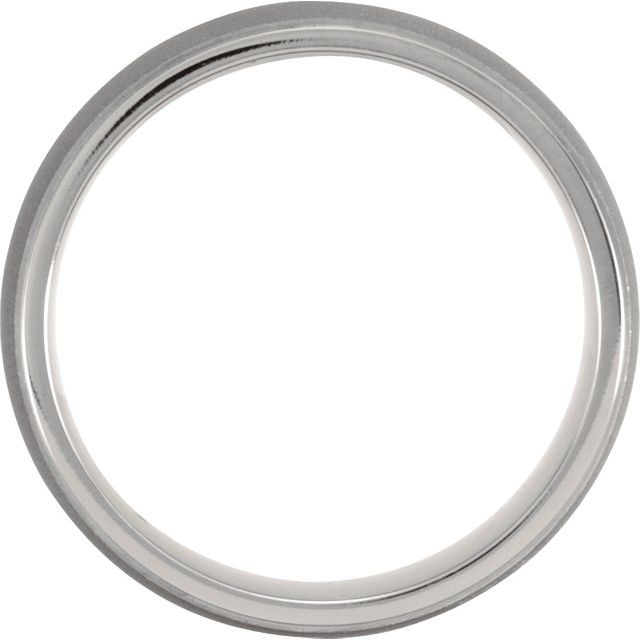 Titanium 7.5 mm Oxidized Center Rounded Band - Balacia