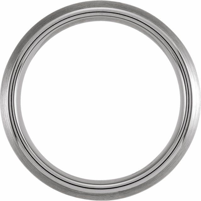 Tungsten & 18K Yellow Gold PVD 6 mm Domed Band - Balacia