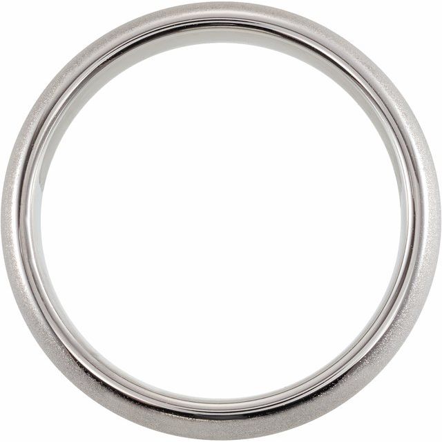 Tungsten 6 mm Half - Round Size 10 Band with Satin Finish - Balacia