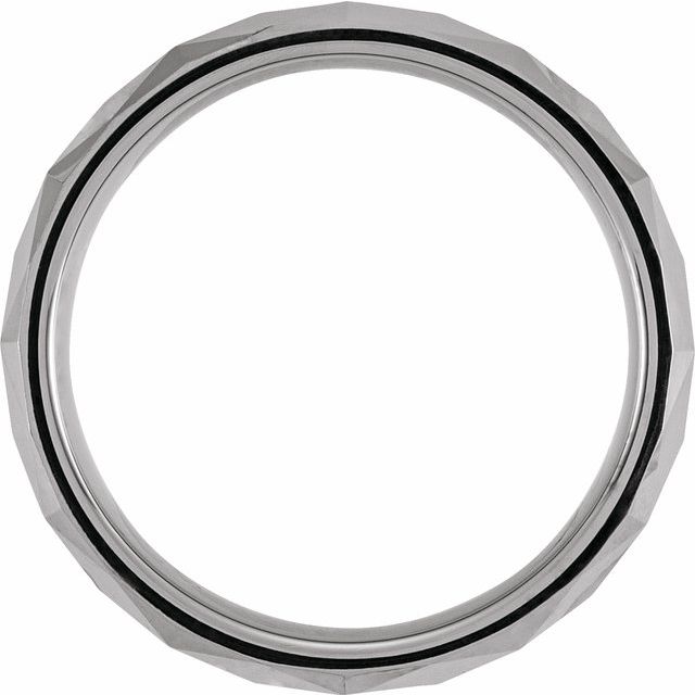 Tungsten 7 mm Faceted Band - Balacia
