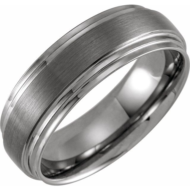 Tungsten 8 mm Double Edge Band - Balacia