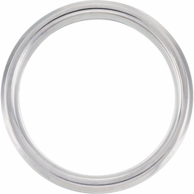 Tungsten Grooved Band with Blue Enamel - Balacia