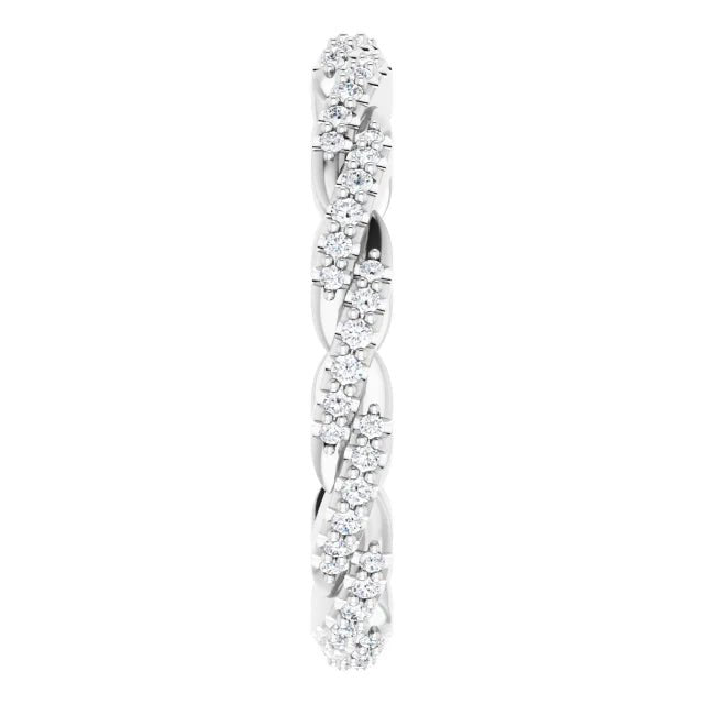 Twist Full Eternity Band Side View