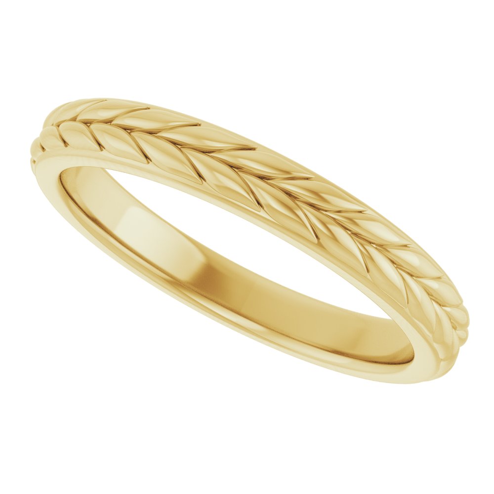 Wheat Pattern Cigar Wedding Band - Balacia