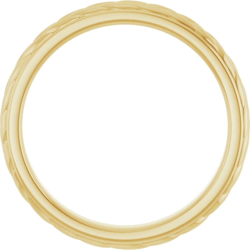 Wheat Pattern Cigar Wedding Band - Balacia