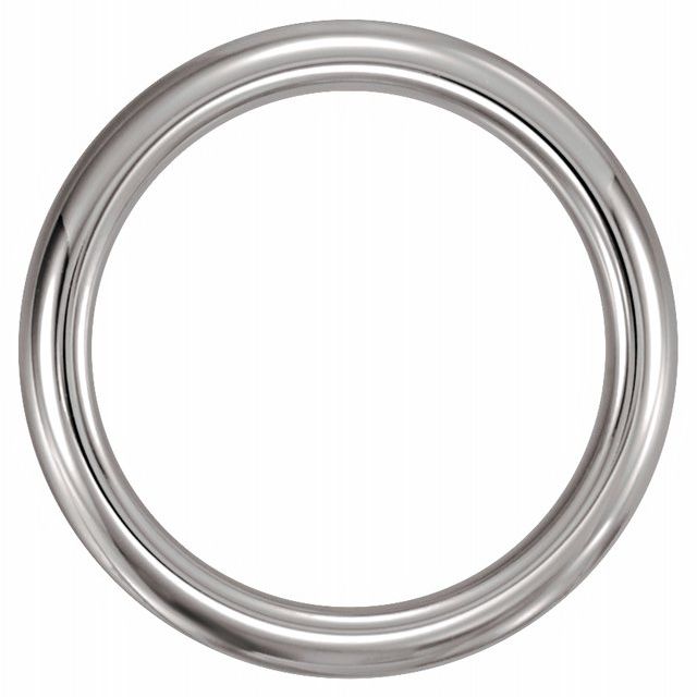 White Tungsten 4 mm Half Round Band - Balacia