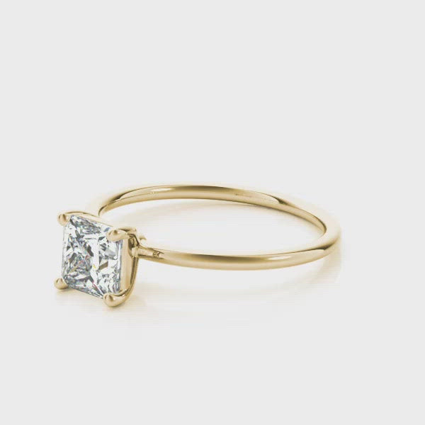 San Antonio Princess Cut Solitaire Engagement Ring