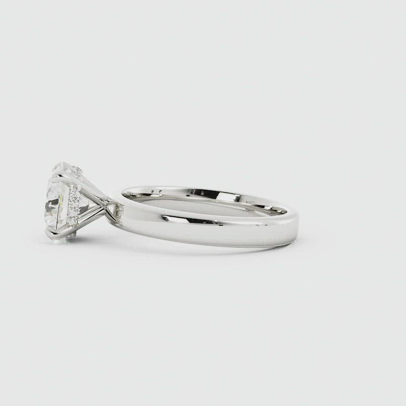 Round Moissanite Engagement Ring