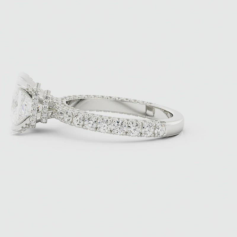 princess cut ring iced out