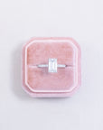3.75 Carat Emerald Cut Moissanite Engagement Ring 14k White Gold
