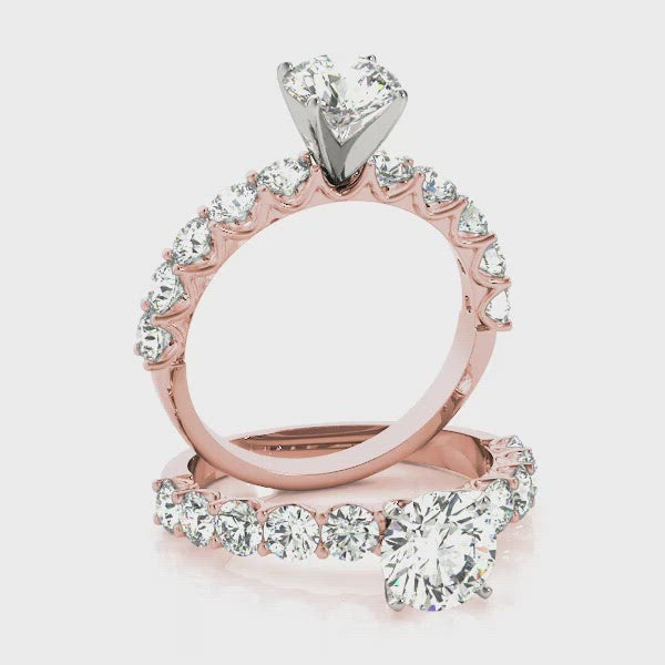 Belle Round Diamond Glamorous Engagement Ring