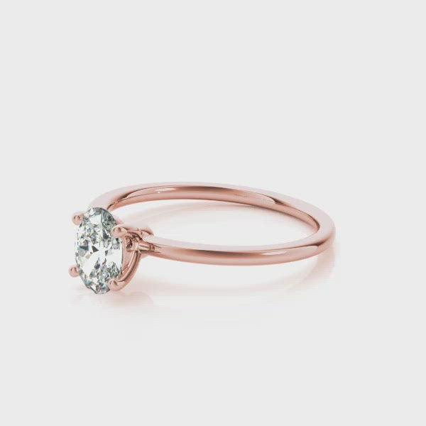 Aspen Oval Diamond Solitaire Engagement Ring