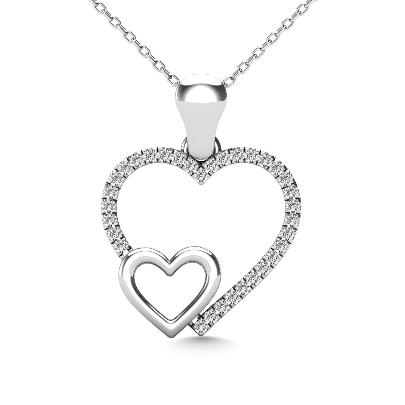 10KT Natural Diamond Heart deals Pendant