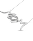 Mom Diamond and Silver Necklace Gift