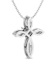 Cross Diamond and Silver Pendant Gift